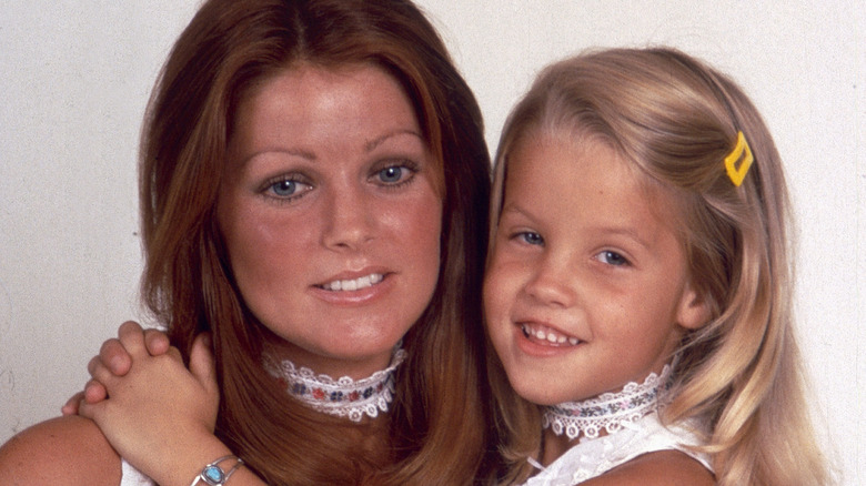 Priscilla and Lisa Marie Presley pose together