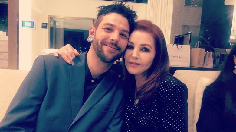 Navarone Garibaldi and Priscilla Presley pose together