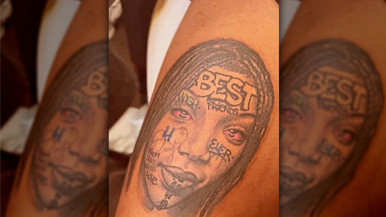 Ray J's tattoo of Brandy