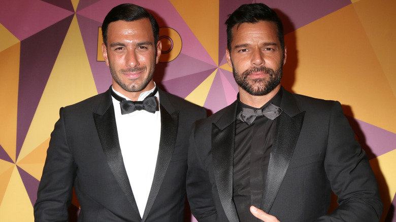 Ricky Martin and husband Jwan Yosef on the red carpet