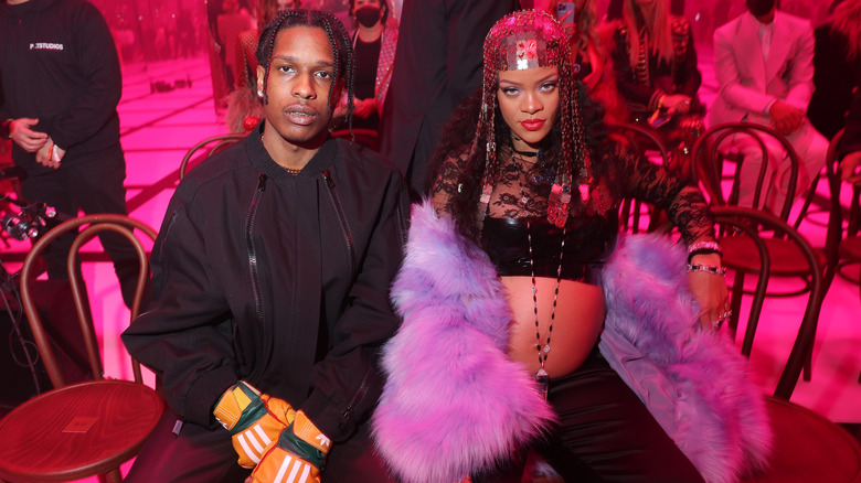 A$AP Rocky and Rihanna posing