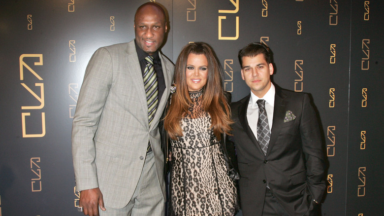 Lamar Odom, Khloe Kardashian, and Rob Kardashian