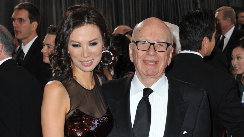 Rupert Murdoch and Wendi Deng pose together in 2013