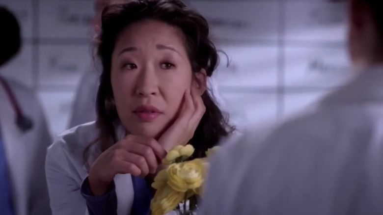 Sandra Oh as Cristina Yang on Grey's Anatomy 