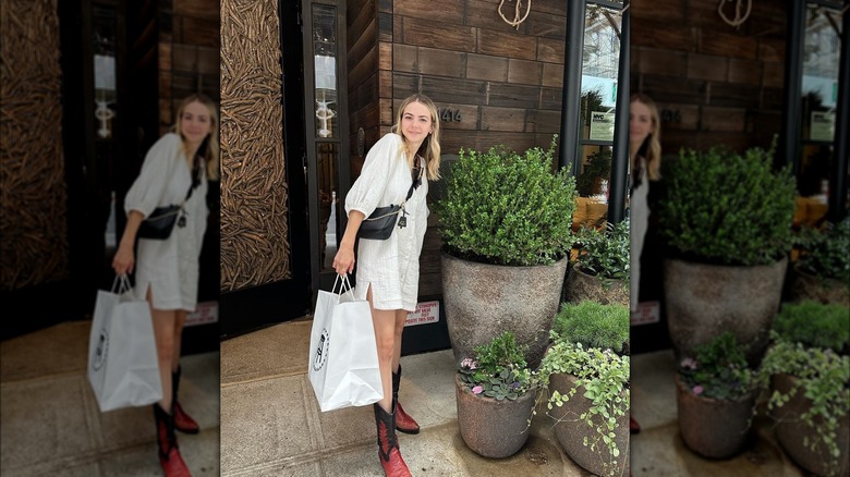 Bobbi Althoff posing with plants