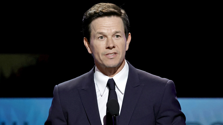 Mark Wahlberg at microphone 