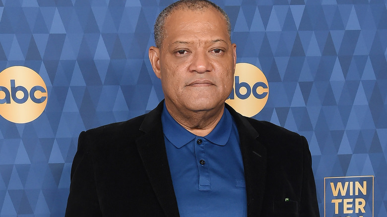 Laurence Fishburne looks at the camera