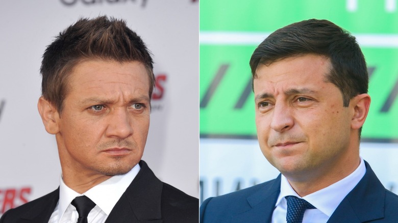 Jeremy Renner and Volodymyr Zelenskyy