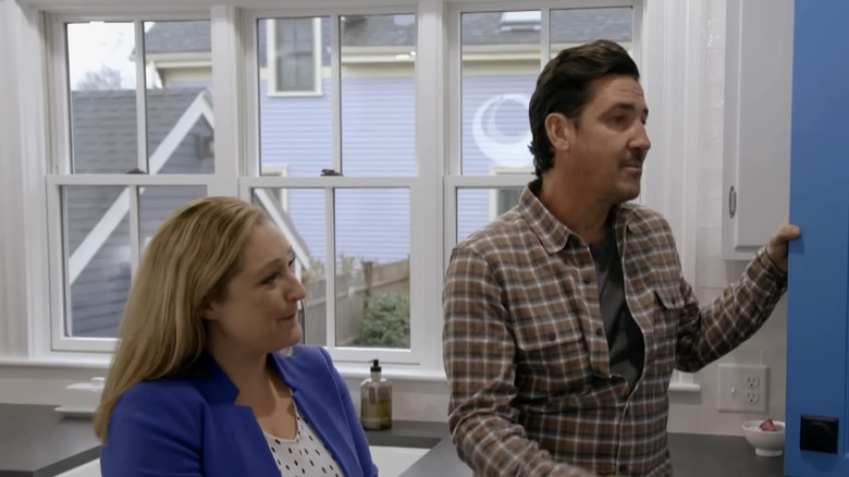 Kristina Crestin and Jonathan Knight on HGTV's Farmhouse Fixer