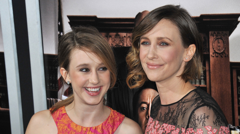 Taissa Farmiga and Vera Farmiga smiling