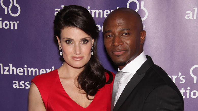 Taye Diggs and Idina Menzel on the red carpet 