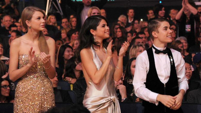 Taylor Swift, Selena Gomez, and Justin Bieber