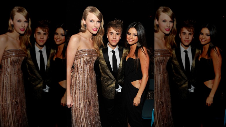 Taylor Swift, Selena Gomez, and Justin Bieber