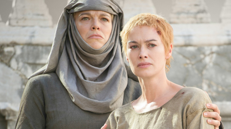 Hannah Waddingham, Lena Headey Game of Thrones Season 5, Episode 10