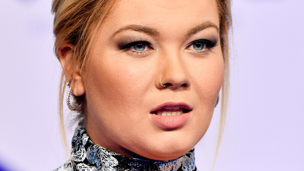 Amber Portwood closeup on a red carpet