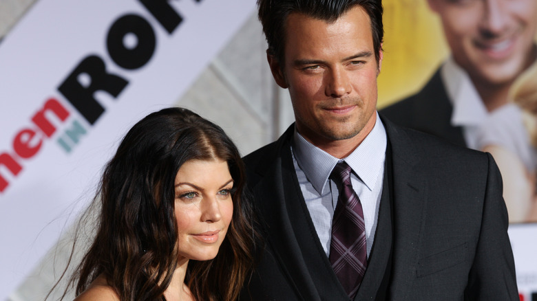 Josh Duhamel and Fergie smiling