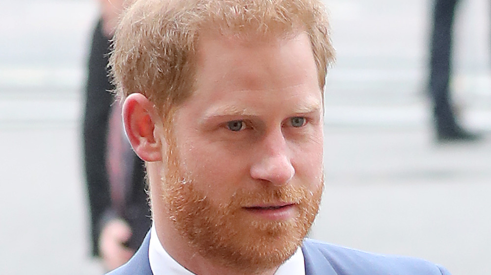 Prince Harry staring