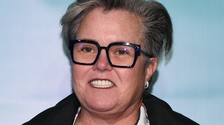 Rosie O'Donnell smiling with glasses