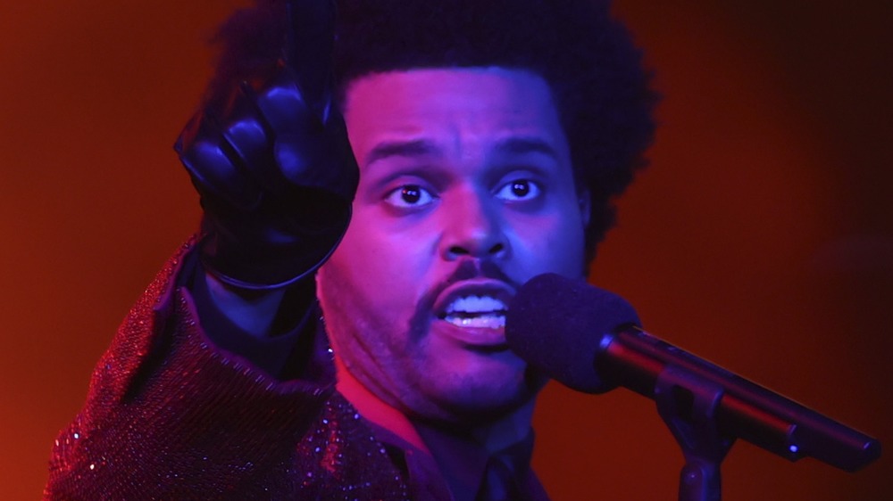 The Weeknd performs at the Super Bowl