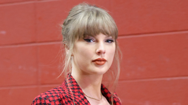 Taylor Swift with her hair up