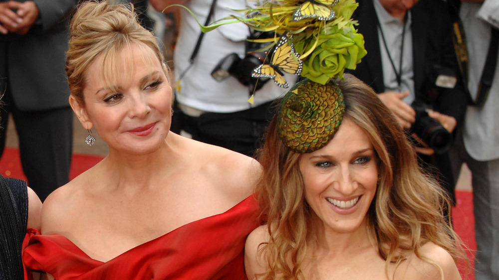 Kim Cattrall and Sarah Jessica Parker on the red carpet