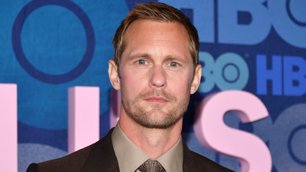 Alexander Skarsgård looking at the camera, no smile