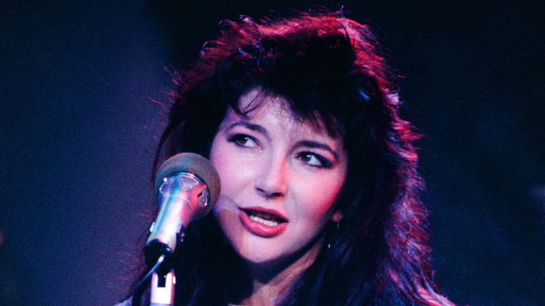 Kate Bush performing on stage