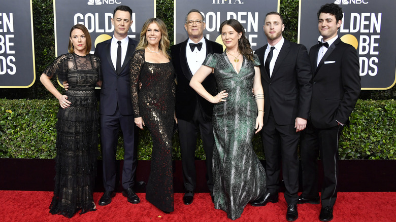 Tom Hanks with his family at the Golden Globes