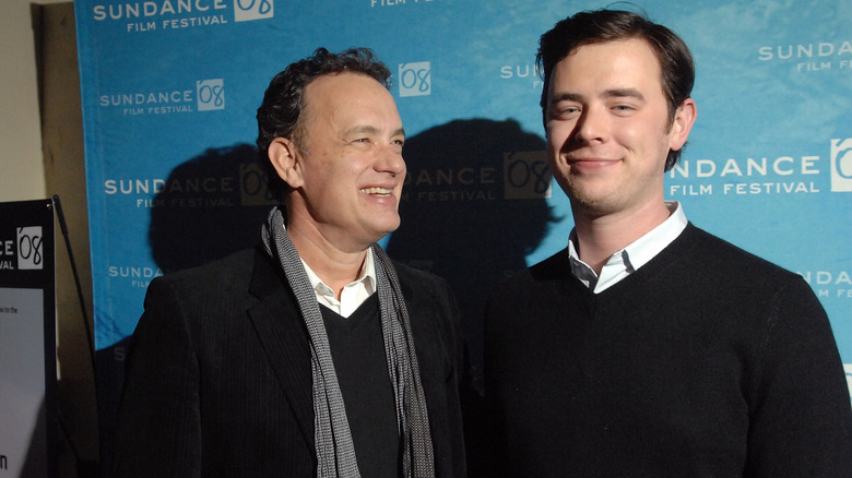 Tom and Colin Hanks smiling