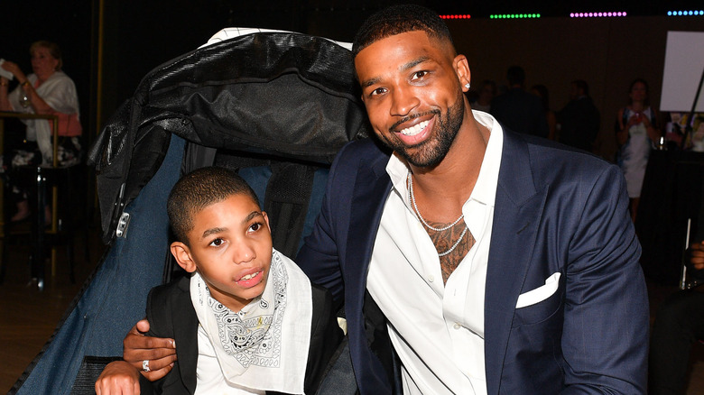 Tristan Thompson and his younger brother, Amari