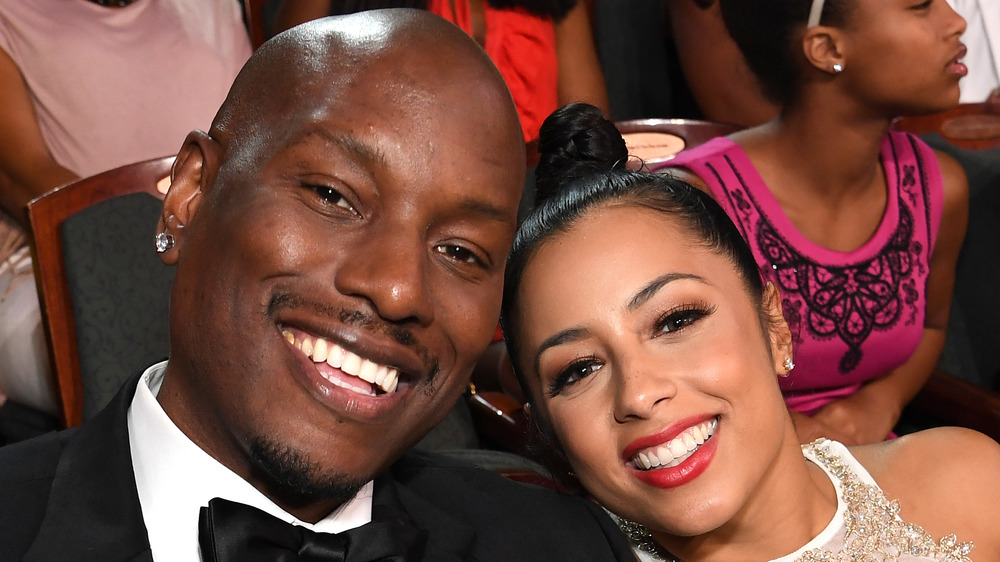 Tyrese Gibson and Samantha Lee Gibson smiling