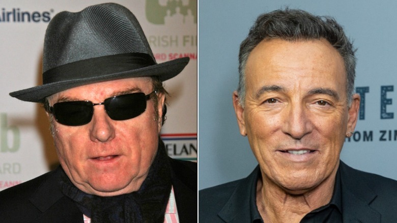 Van Morrison and Bruce Springsteen image split