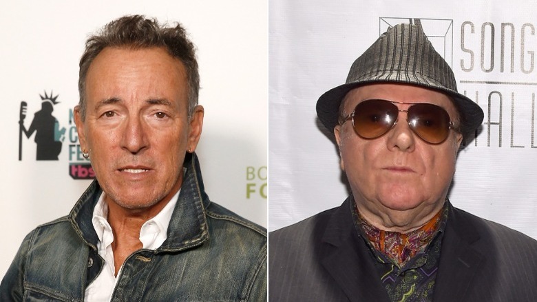 Bruce Springsteen and Van Morrison image split