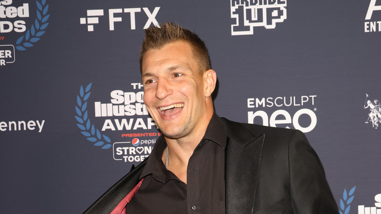 Rob Gronkowski smiling red carpet 