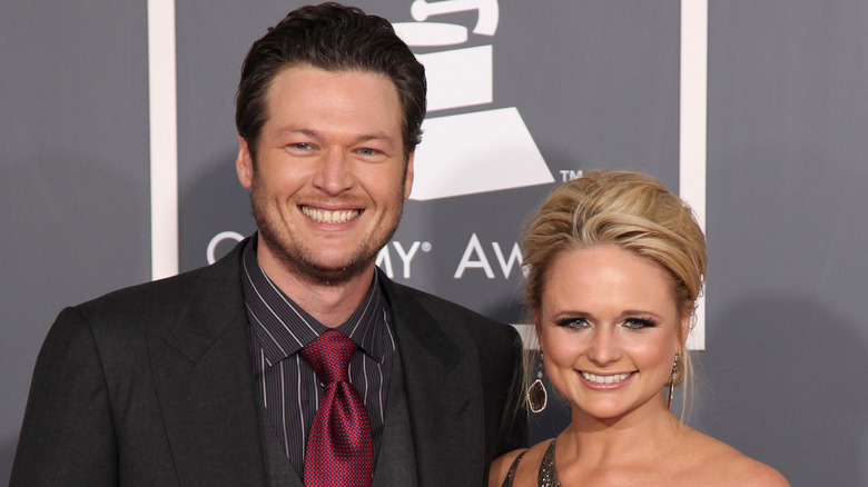 Blake Shelton and Miranda Lambert smiling