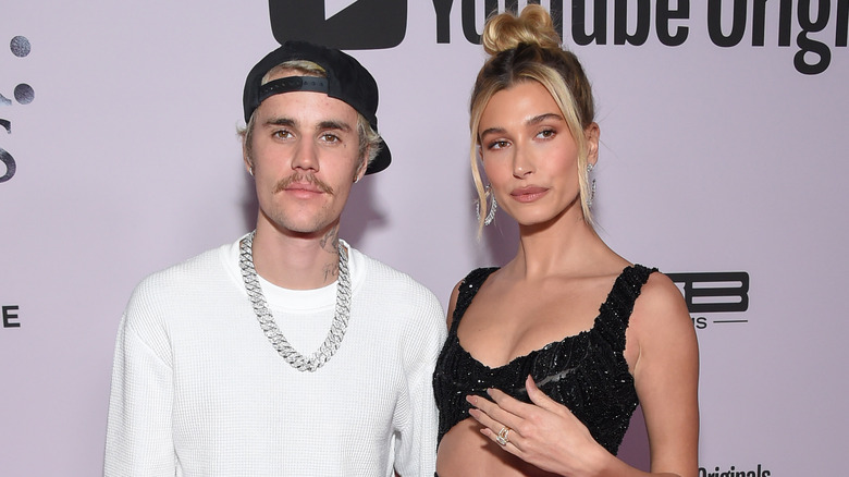 Justin Bieber moustache, Hailey Bieber blonde hair