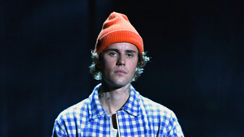 Justin Bieber wearing a cap