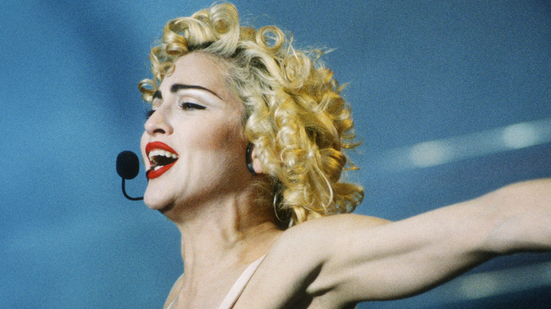 Madonna performing onstage