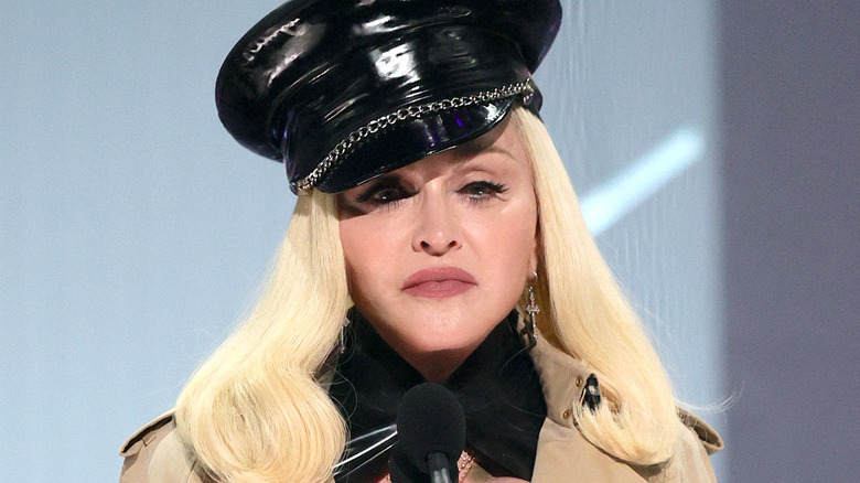 Madonna speaking onstage