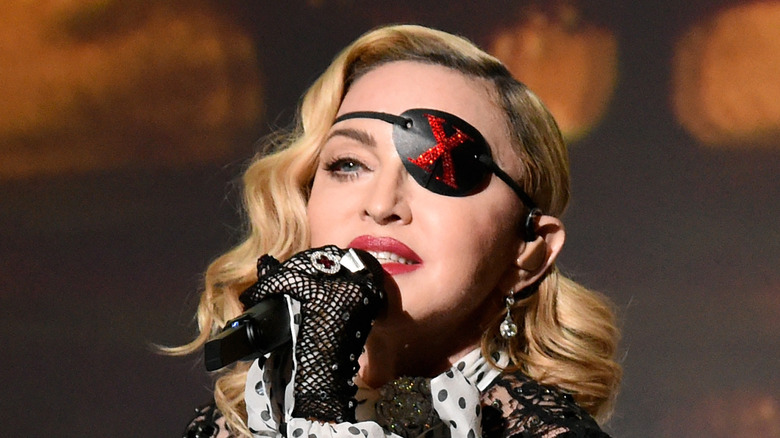 Madonna performing onstage