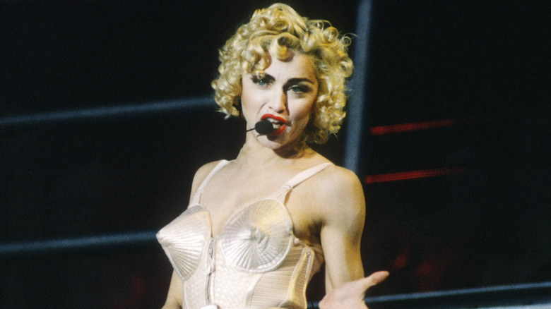 Madonna performing onstage