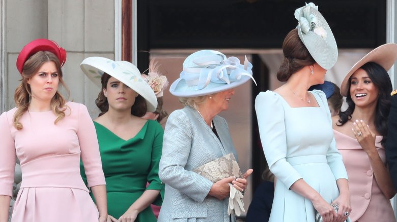 Princess Beatrice, Princess Eugenie, Camilla Parker-Bowles, Kate Middleton, Meghan Markle