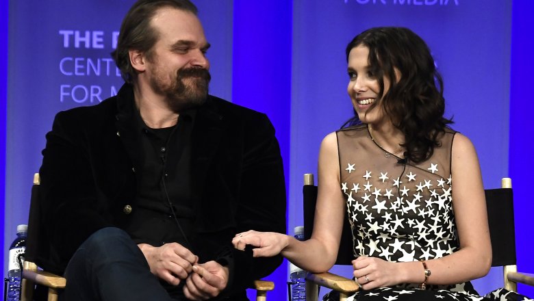 Millie Bobby Brown and David Harbour