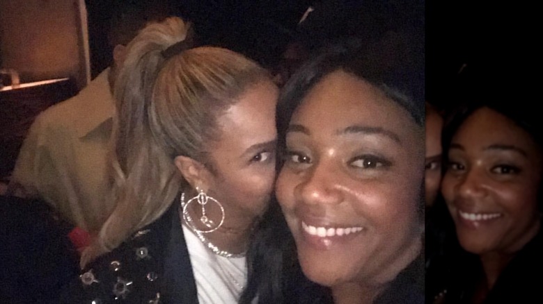 Beyonce poses with Tiffany Haddish