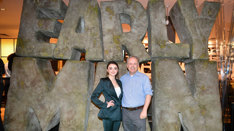 Maisie Williams and Nick Park