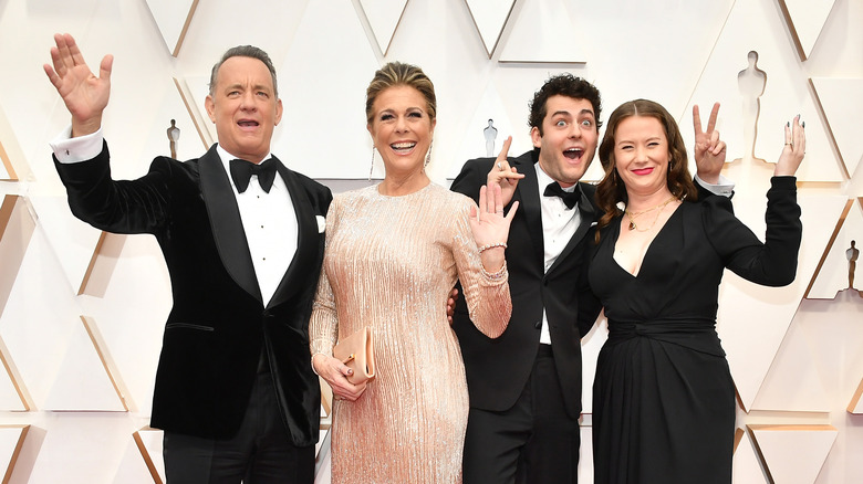 Tom Hanks and family at Golden Globes