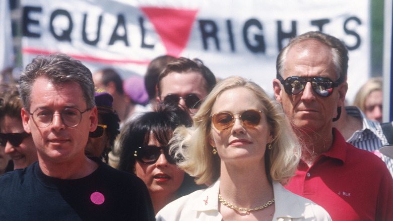 Cybill Shepherd at an equal rights rally