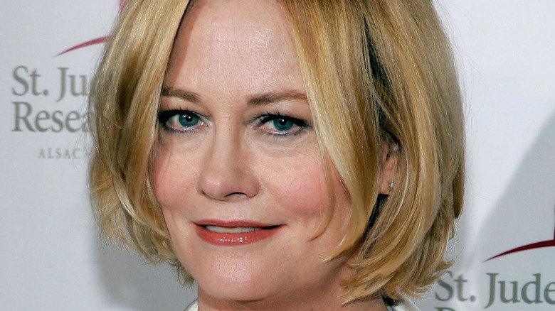 Cybill Shepherd looking at camera