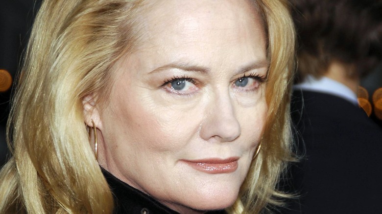 Cybill Shepherd looking stern