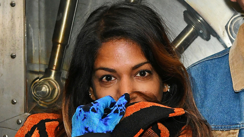 M.I.A attends Diplo's album launch party at Ned's Club on March 7, 2022 in London, England.